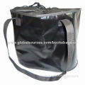 Nonwoven laminated shopping bags, 2 long handles, bag top with drawstring closure, logo is available